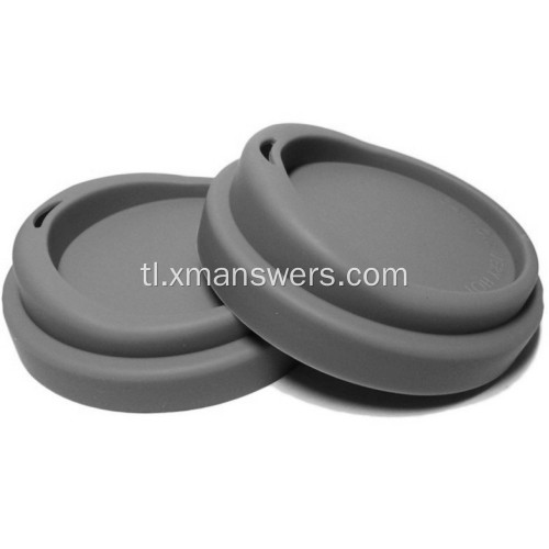 Food grade reusable silicone coffee cup lids